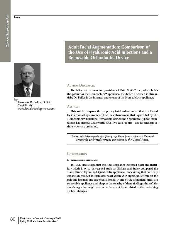 The Journal of Cosmetic Dentistry by Dr. Theodore R. Belfor